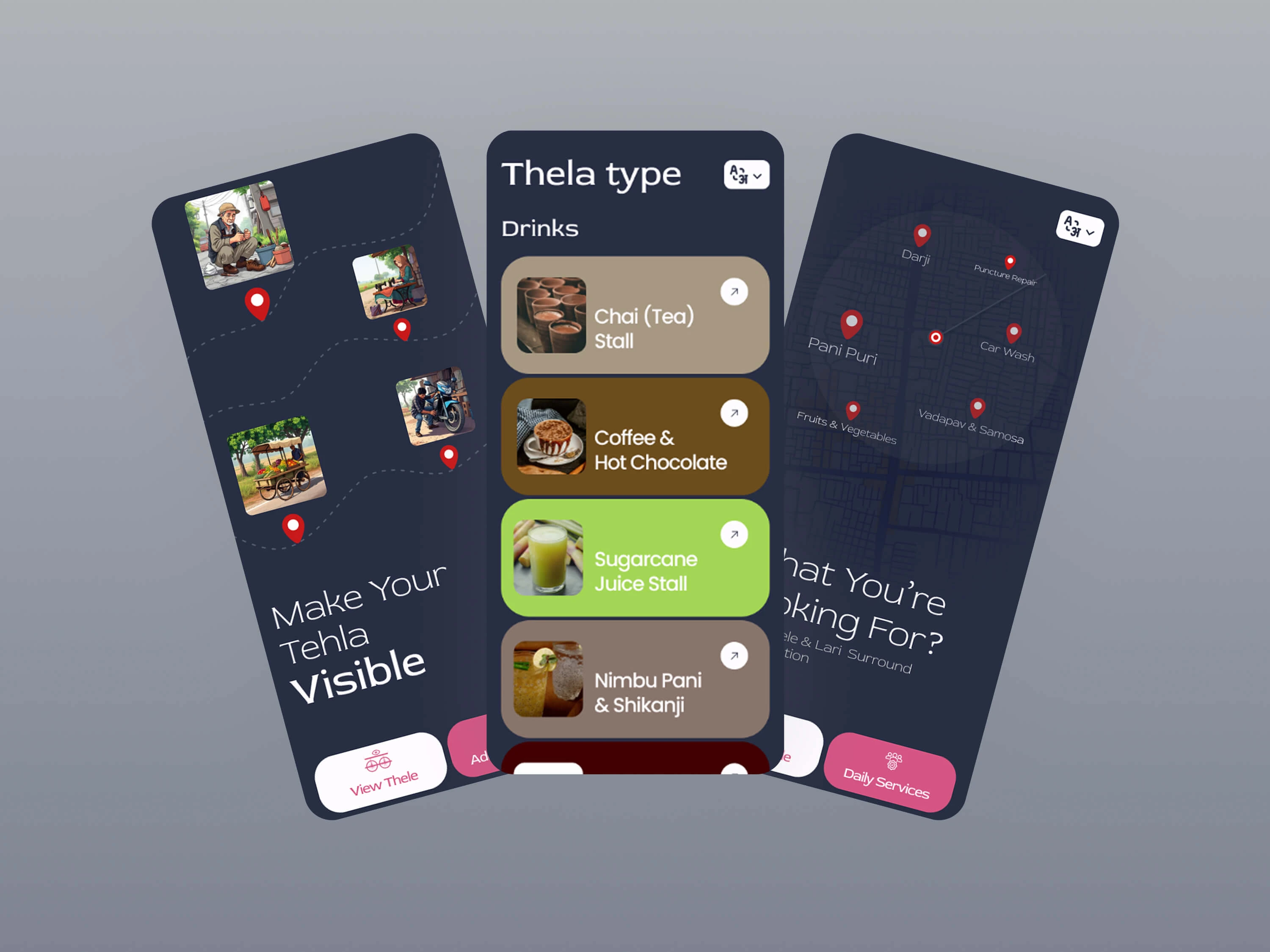 Food Thela — GPS-Based Local Street Food & Service Discovery App